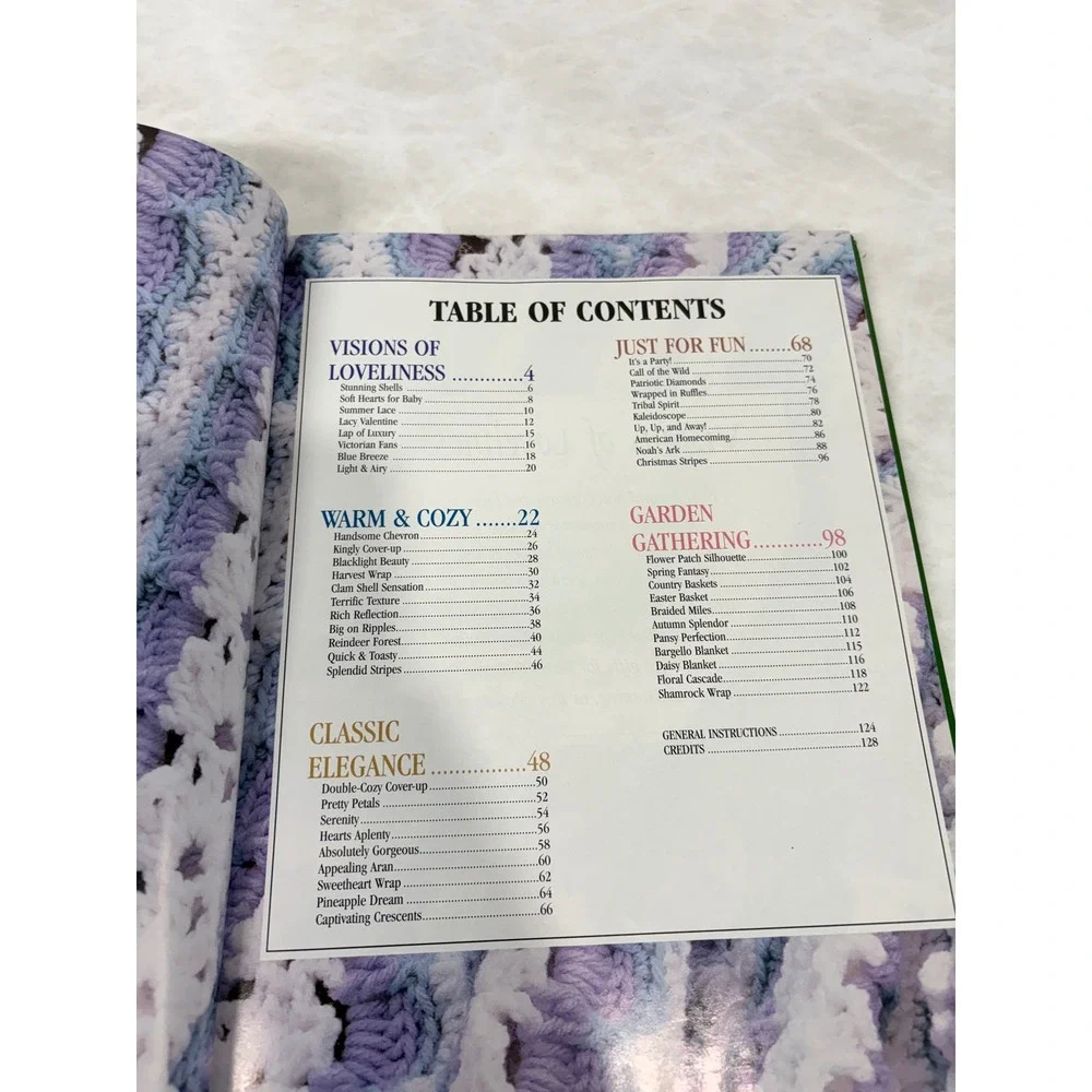 Crochet With Heart Best-Loved Afghans Book 49 Patterns Leisure Arts HC 2000